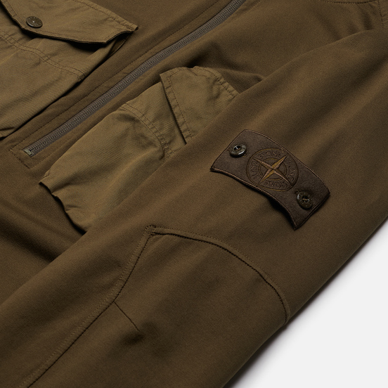 Мужская толстовка Stone Island Ghost Piece Hoodie Military Green