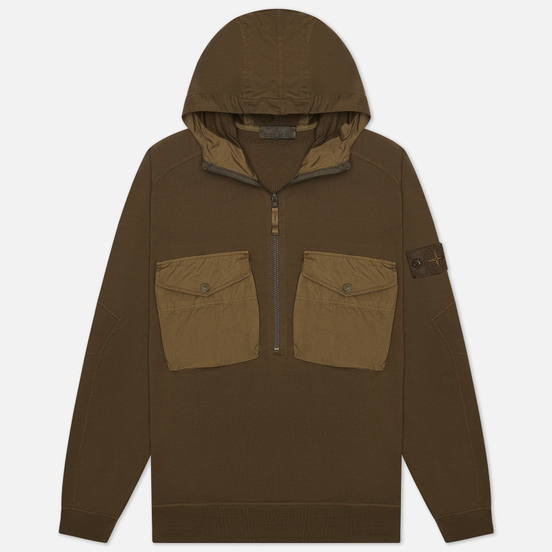 Мужская толстовка Stone Island Ghost Piece Hoodie Military Green