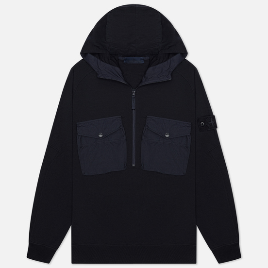 Мужская толстовка Stone Island Ghost Piece Hoodie Navy Blue