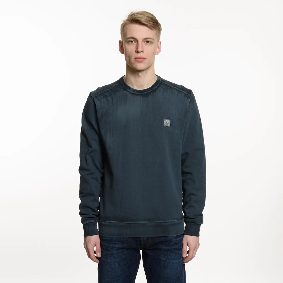 Stone Island Мужская толстовка Hand Brushed Colour Treatment Crew Neck