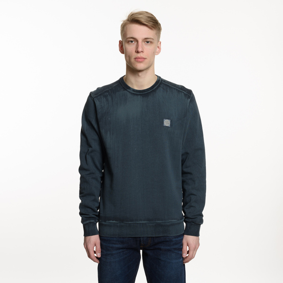 Мужская толстовка Stone Island Hand Brushed Colour Treatment Crew Neck Blue Grey