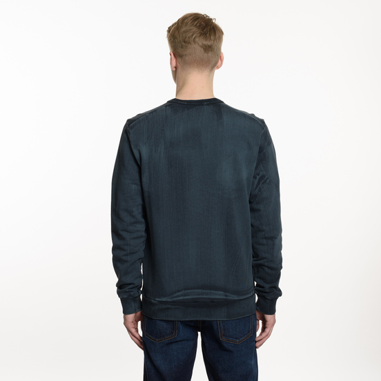 Мужская толстовка Stone Island Hand Brushed Colour Treatment Crew Neck Blue Grey
