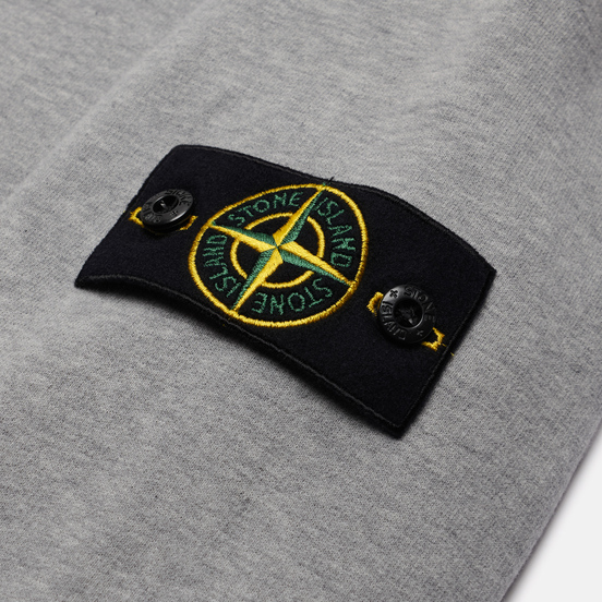 Мужская толстовка Stone Island Hooded Brushed Cotton Fleece Dust Melange