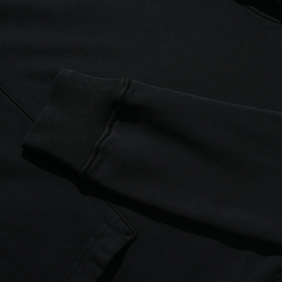 Мужская толстовка Stone Island Hooded Cotton Fleece Pouch Pocket Black