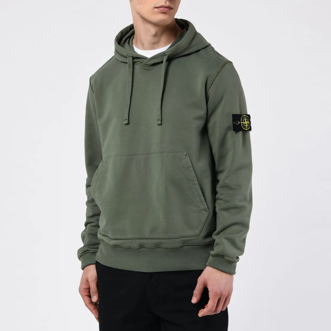 Stone Island Мужская толстовка Hooded Cotton Fleece Pouch Pocket