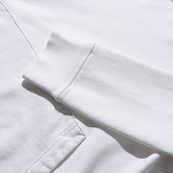 Мужская толстовка Stone Island Hooded Cotton Fleece Pouch Pocket White