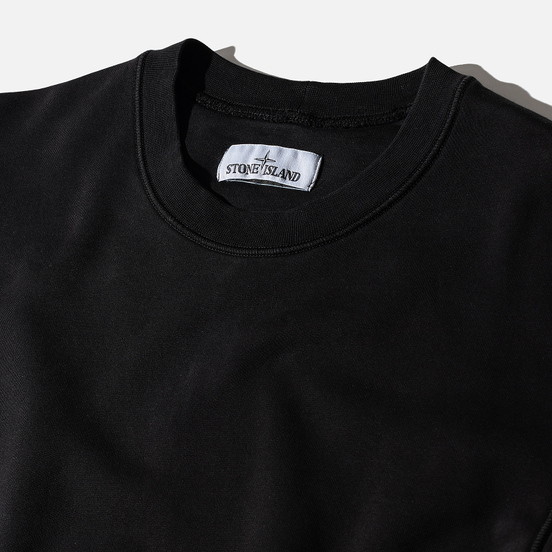 Мужская толстовка Stone Island Lightweight Loopback Cotton Crew Neck Black