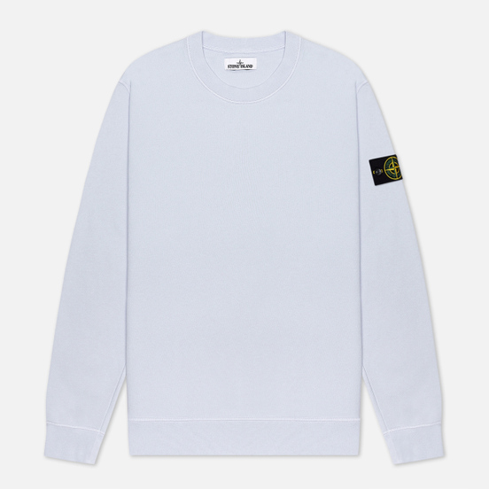 Мужская толстовка Stone Island Lightweight Loopback Cotton Crew Neck Cielo