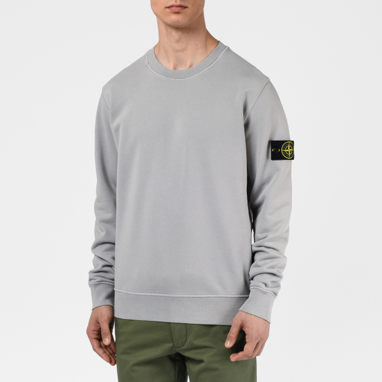 Мужская толстовка Stone Island Lightweight Loopback Cotton Crew Neck Dust Grey