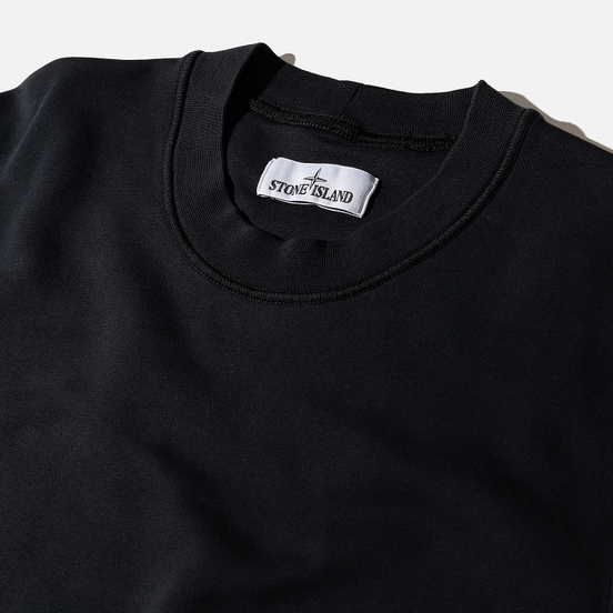 Мужская толстовка Stone Island Lightweight Loopback Cotton Crew Neck Navy Blue