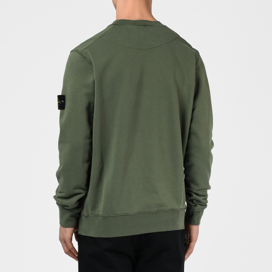 Мужская толстовка Stone Island Lightweight Loopback Cotton Crew Neck Olive Green