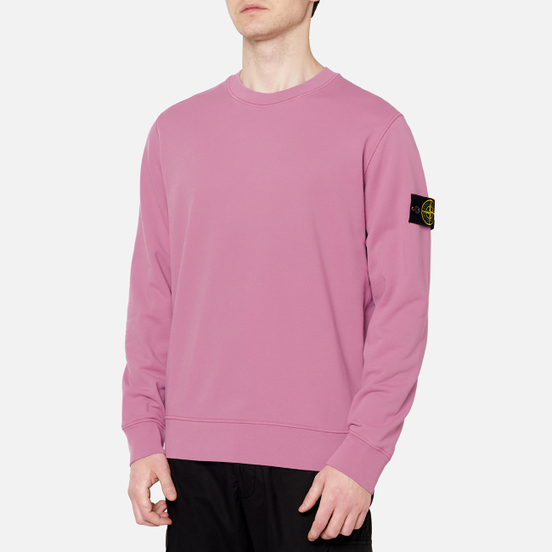 Мужская толстовка Stone Island Lightweight Loopback Cotton Crew Neck Quartz Pink