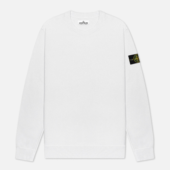 Мужская толстовка Stone Island Lightweight Loopback Cotton Crew Neck White