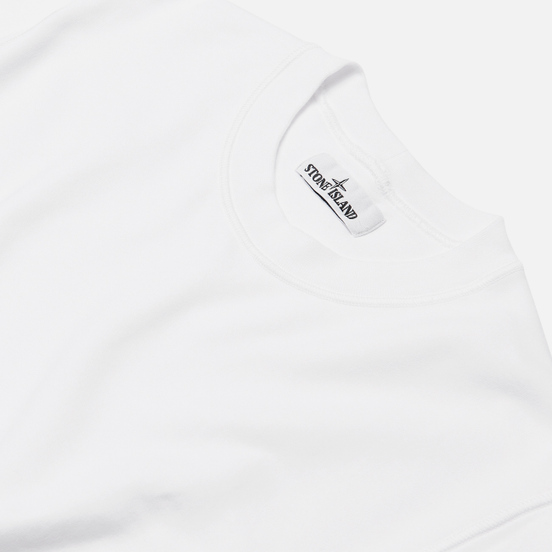 Мужская толстовка Stone Island Lightweight Loopback Cotton Crew Neck White