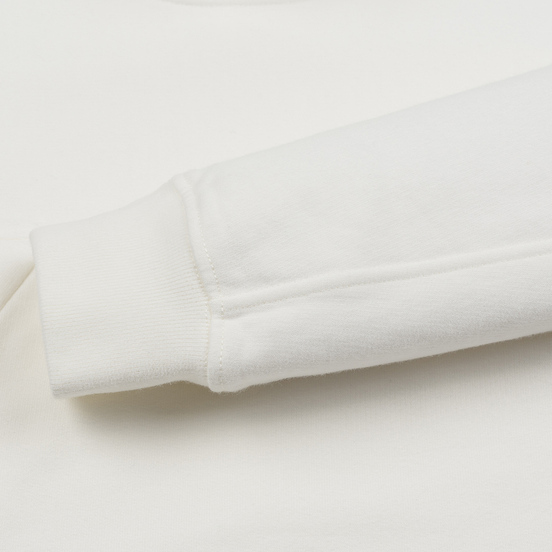 Мужская толстовка Stone Island Mock Neck Brushed Cotton Fleece Natural White