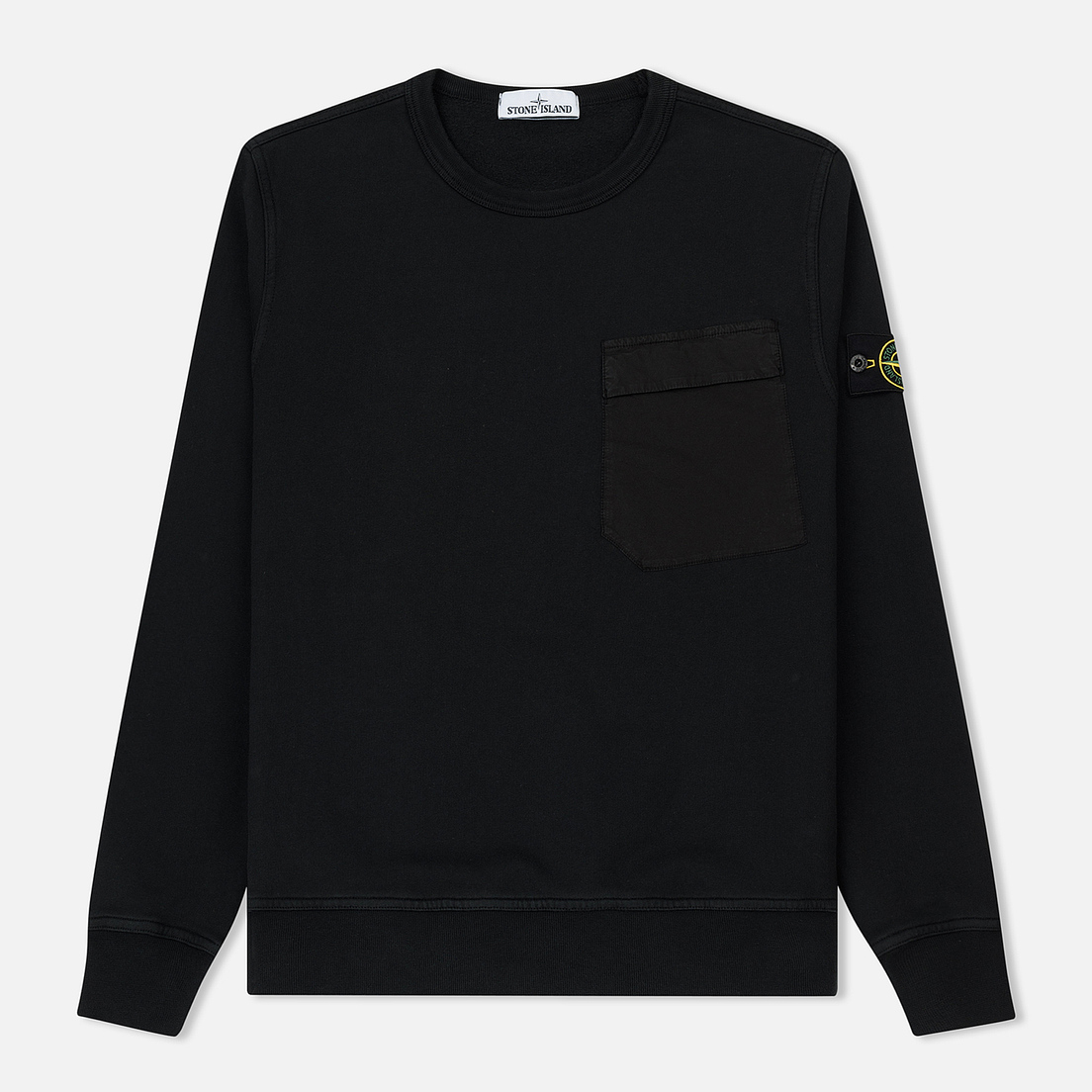 Stone island black crew neck sweatshirt sale