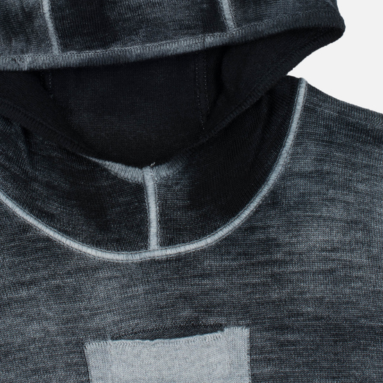 Мужская толстовка Stone Island Shadow Project Teleport Hoodie Jaquard Pure Wool Black