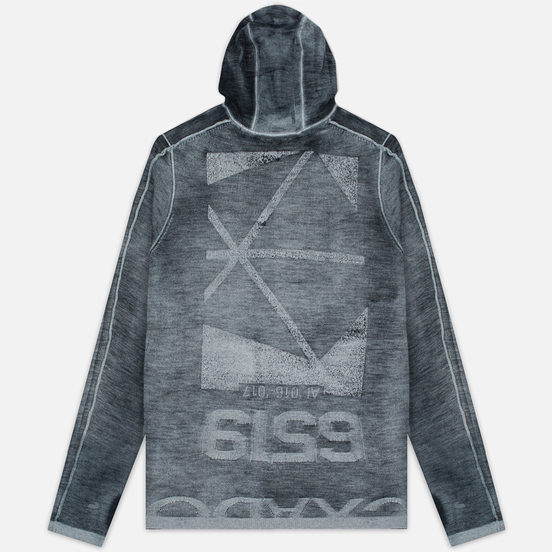 Мужская толстовка Stone Island Shadow Project Teleport Hoodie Jaquard Pure Wool Black