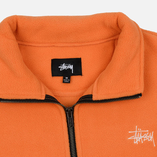 Мужская толстовка Stussy Basic Polar Fleece Orange