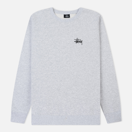 Мужская толстовка Stussy Basic Stussy Crew Ash Heather