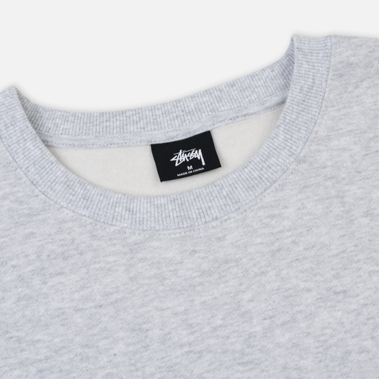 Мужская толстовка Stussy Basic Stussy Crew Ash Heather