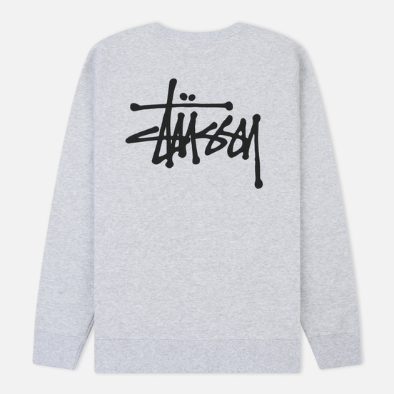 Мужская толстовка Stussy Basic Stussy Crew Ash Heather