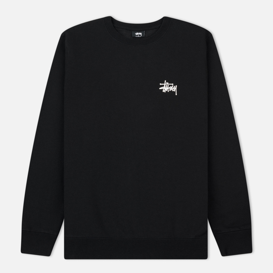 Мужская толстовка Stussy Basic Stussy Crew Black/White