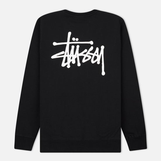 Мужская толстовка Stussy Basic Stussy Crew Black/White