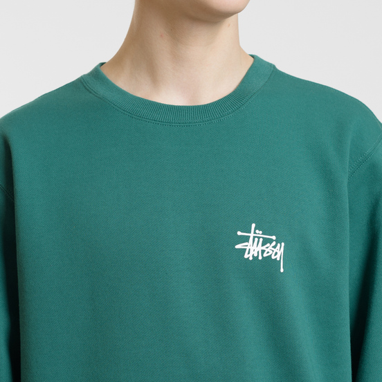 Мужская толстовка Stussy Basic Stussy Crew Green