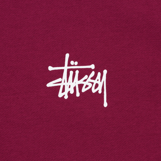 Мужская толстовка Stussy Basic Stussy Crew Wine/White
