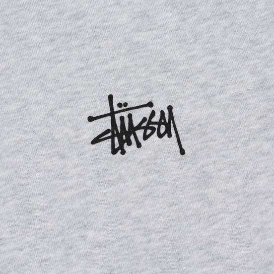 Мужская толстовка Stussy Basic Stussy Hoodie Ash Heather