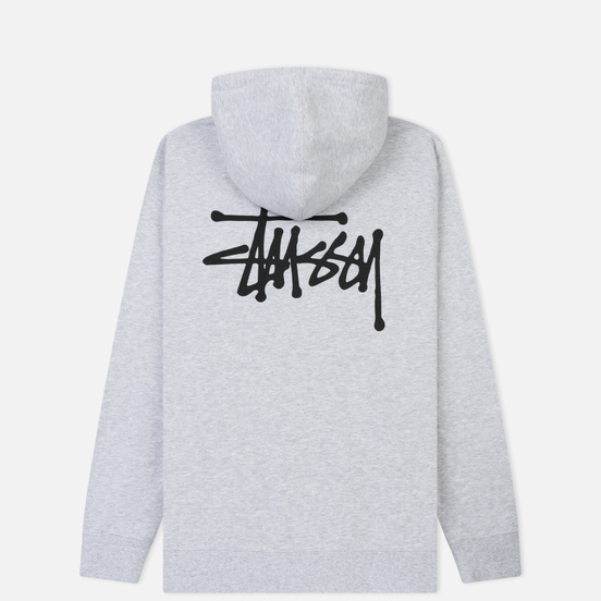 Мужская толстовка Stussy Basic Stussy Hoodie Ash Heather
