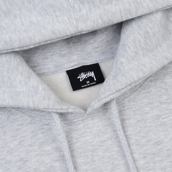 Мужская толстовка Stussy Basic Stussy Hoodie Ash Heather