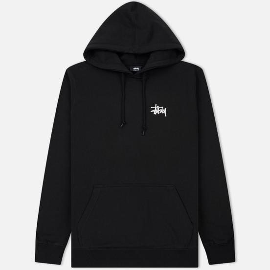 Мужская толстовка Stussy Basic Stussy Hoodie Black/White