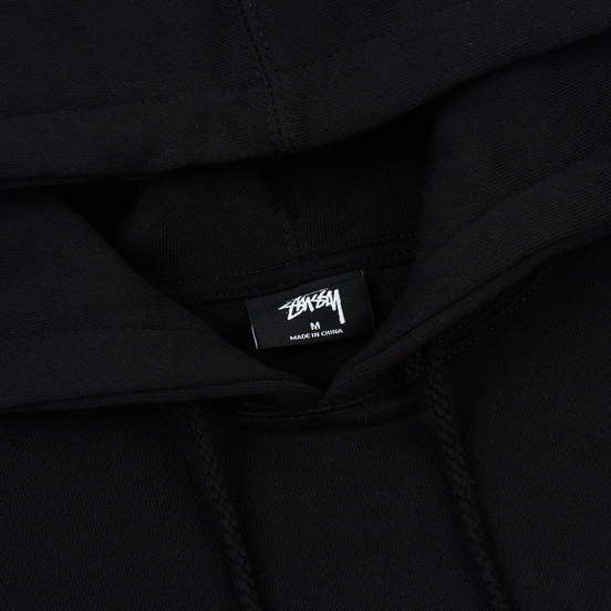 Мужская толстовка Stussy Basic Stussy Hoodie Black/White