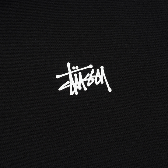 Мужская толстовка Stussy Basic Stussy Hoodie Black/White