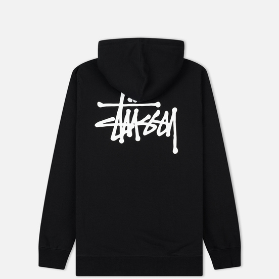 Мужская толстовка Stussy Basic Stussy Hoodie Black/White