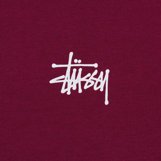 Мужская толстовка Stussy Basic Stussy Hoodie Wine/White