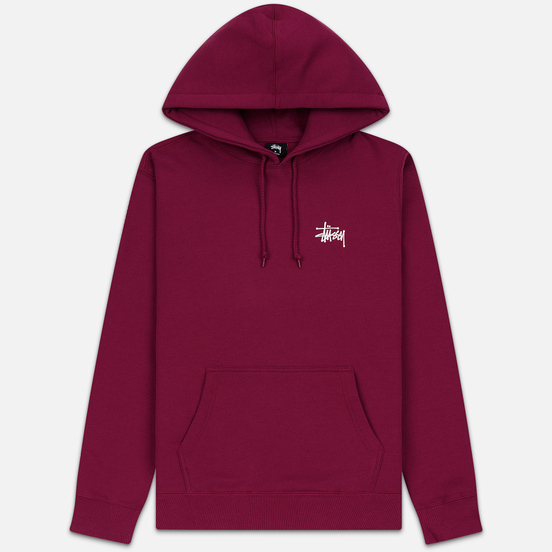 Мужская толстовка Stussy Basic Stussy Hoodie Wine/White