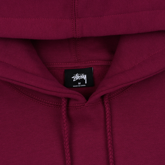 Мужская толстовка Stussy Basic Stussy Hoodie Wine/White