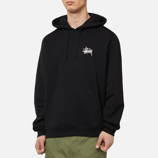 Мужская толстовка Stussy Basic Stussy Screenprint Hoodie Black