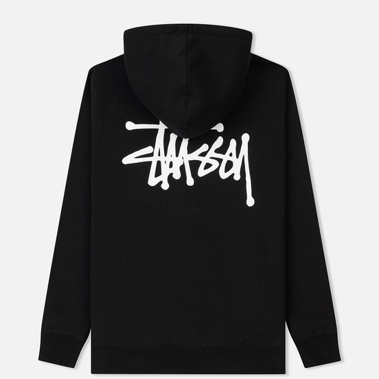 Мужская толстовка Stussy Basic Stussy Zip Hoodie Black