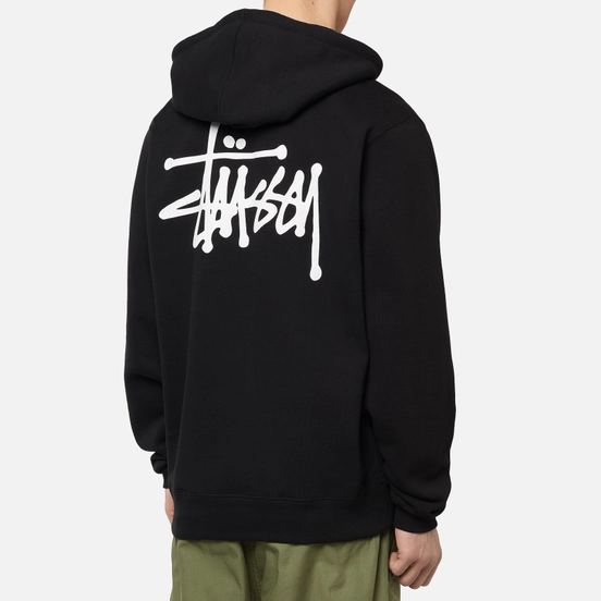 Мужская толстовка Stussy Basic Stussy Zip Hoodie, 1974500-BLACK