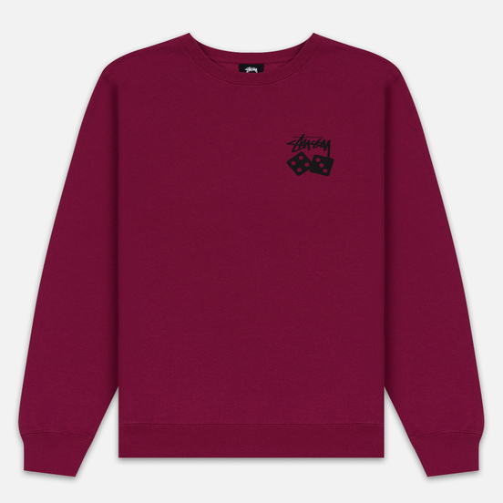 Мужская толстовка Stussy Dice Crew Wine