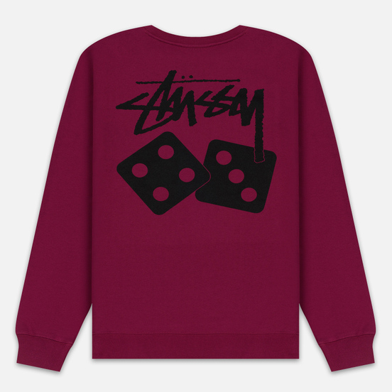 Мужская толстовка Stussy Dice Crew Wine