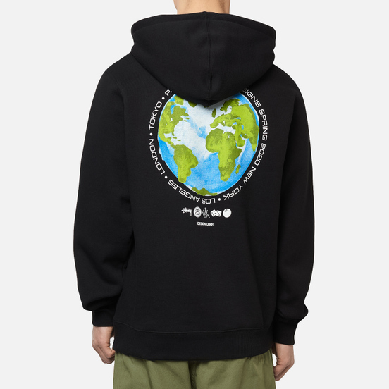 Мужская толстовка Stussy Global Design Corp Hoodie Black