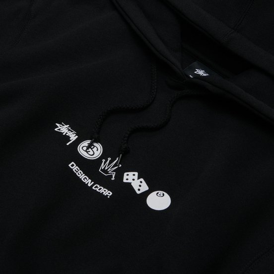 Мужская толстовка Stussy Global Design Corp Hoodie Black