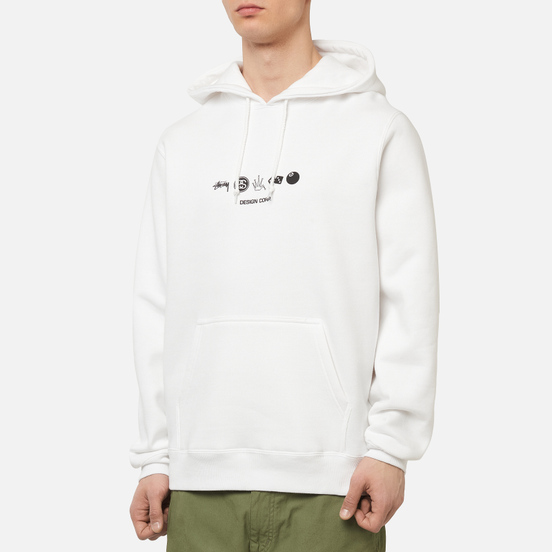 Мужская толстовка Stussy Global Design Corp Hoodie White