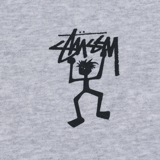 Мужская толстовка Stussy Warrior Man Hoodie Ash Heather
