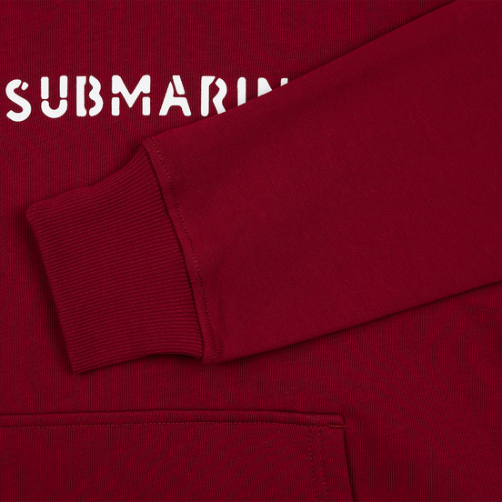 Мужская толстовка Submariner Basic Logo Print Hoodie Bordeaux